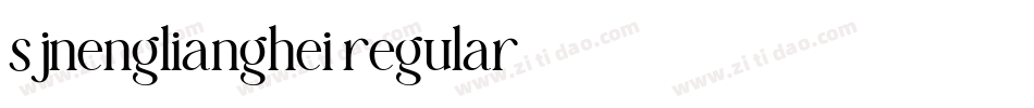 sjnenglianghei regular字体转换